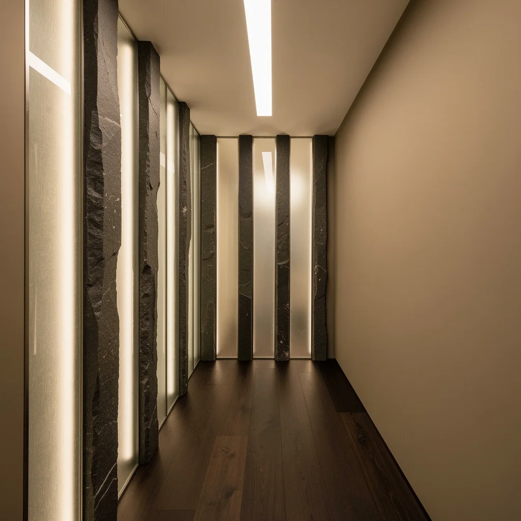 Basalt Columns and Glass—Architectural Tough Guy Meets Soft Lighting