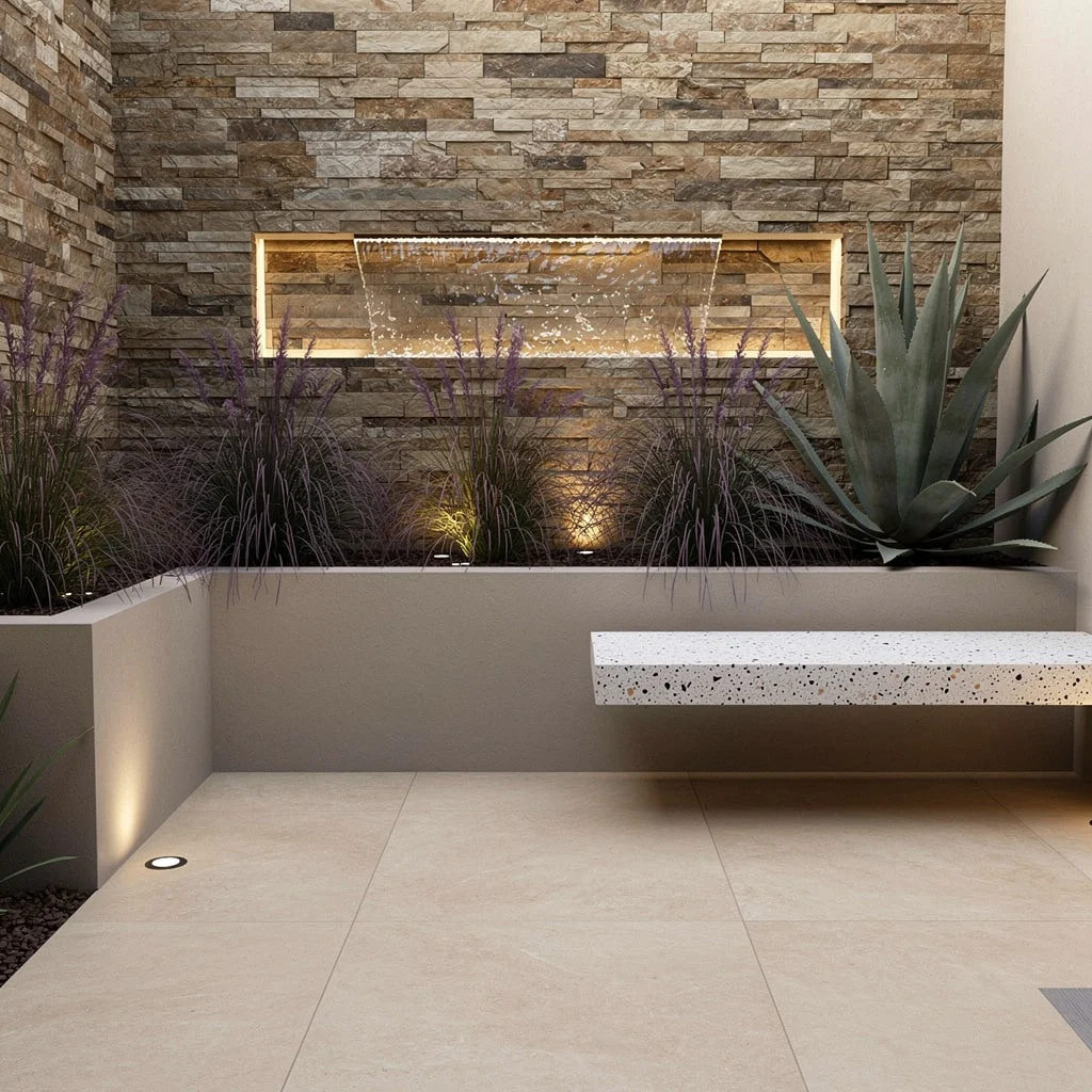 Master the Micro-Courtyard with Porcelain, Stone, and Fountain Magic