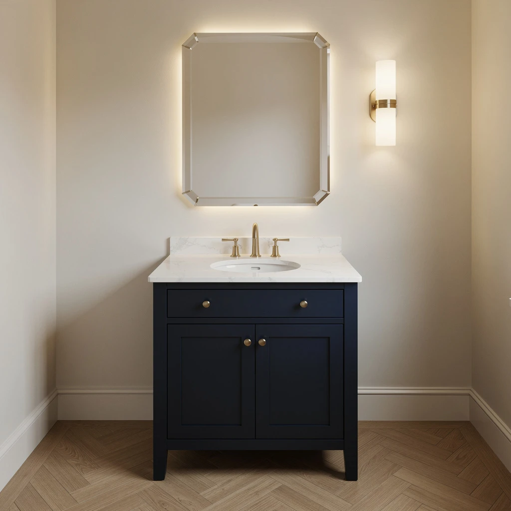 Shaker Chic—Navy Blue, Brass, and Quartz for Timeless Class
