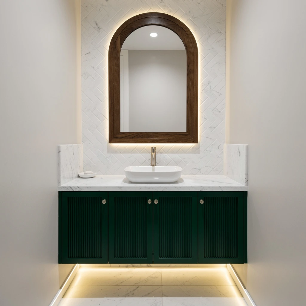 Go Glam With Emerald Greens and Arch Mirrors