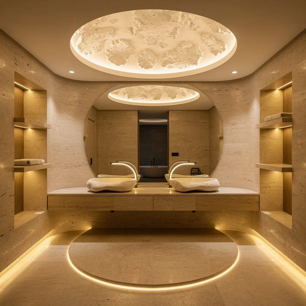 Floating Shelf Glow and Ceiling Dome: Channel Calm Luxury