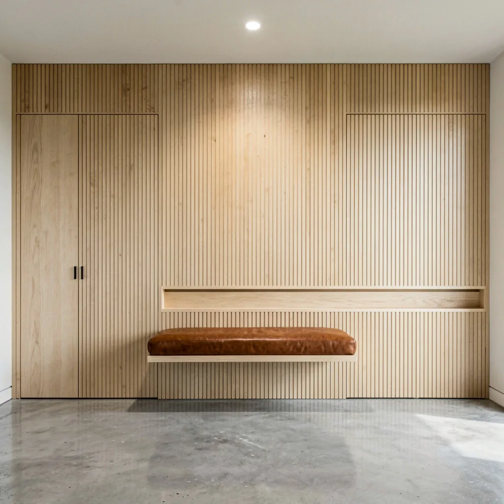 Stripe Up with Maple Slats for Tactile Minimalism