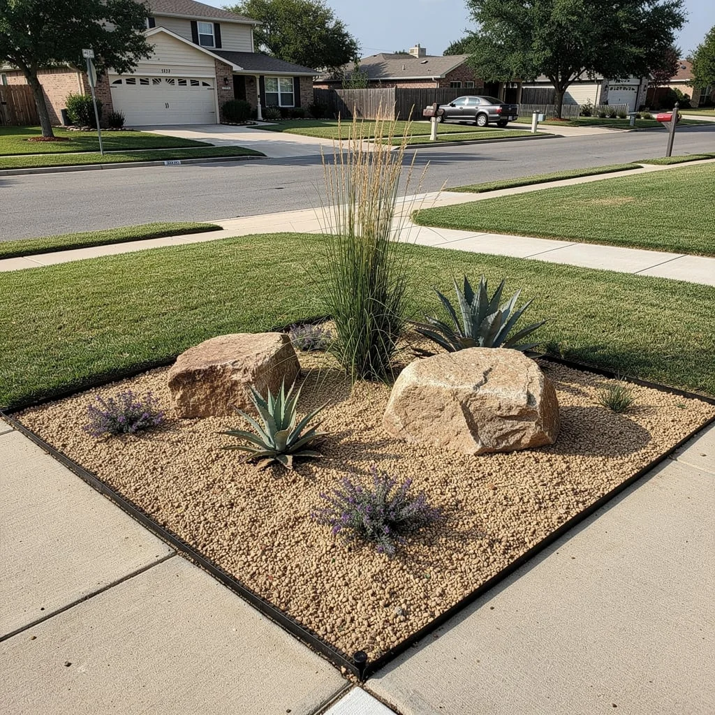 The Corner Lot Xeriscaped Triangle