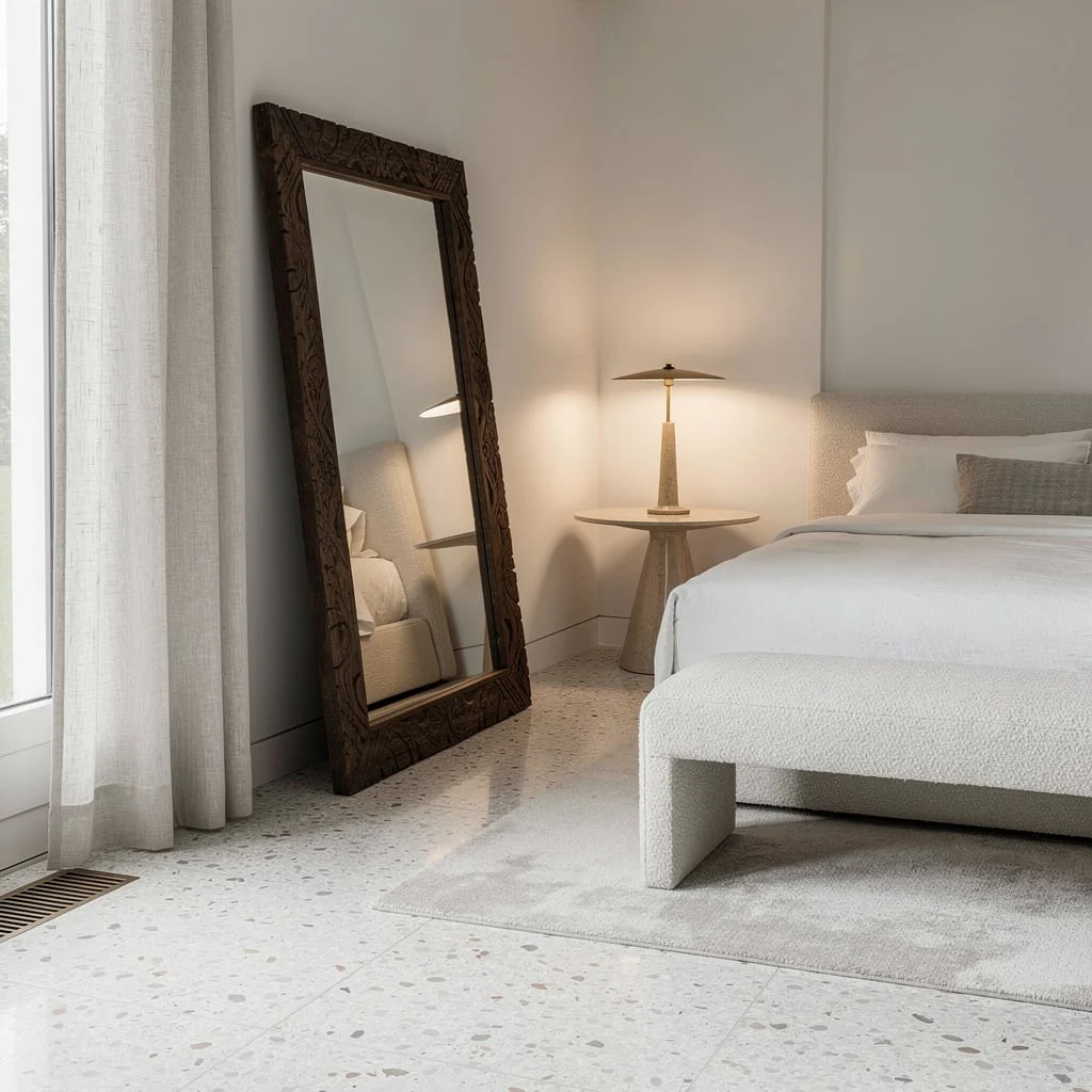 Fake Old Money With a Chunky, Vintage Leaner Mirror