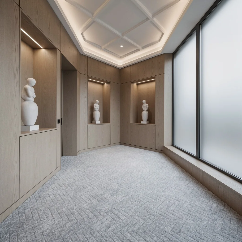 Cloud Carpet: Grey Herringbone Is Chic Calm—No Fuss Required