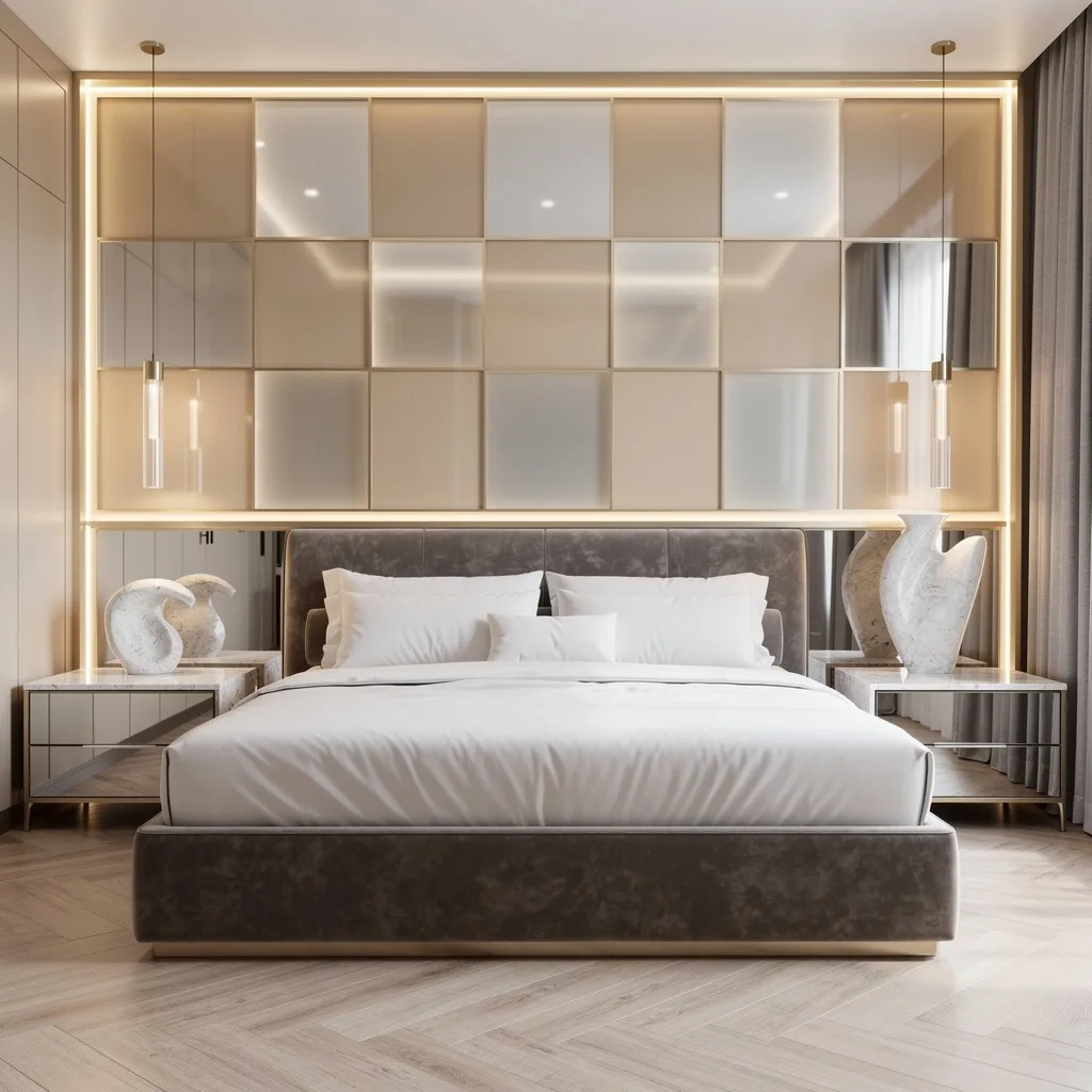 Champagne Checkerboard Wall: Flex the Glam, Ditch the Flat