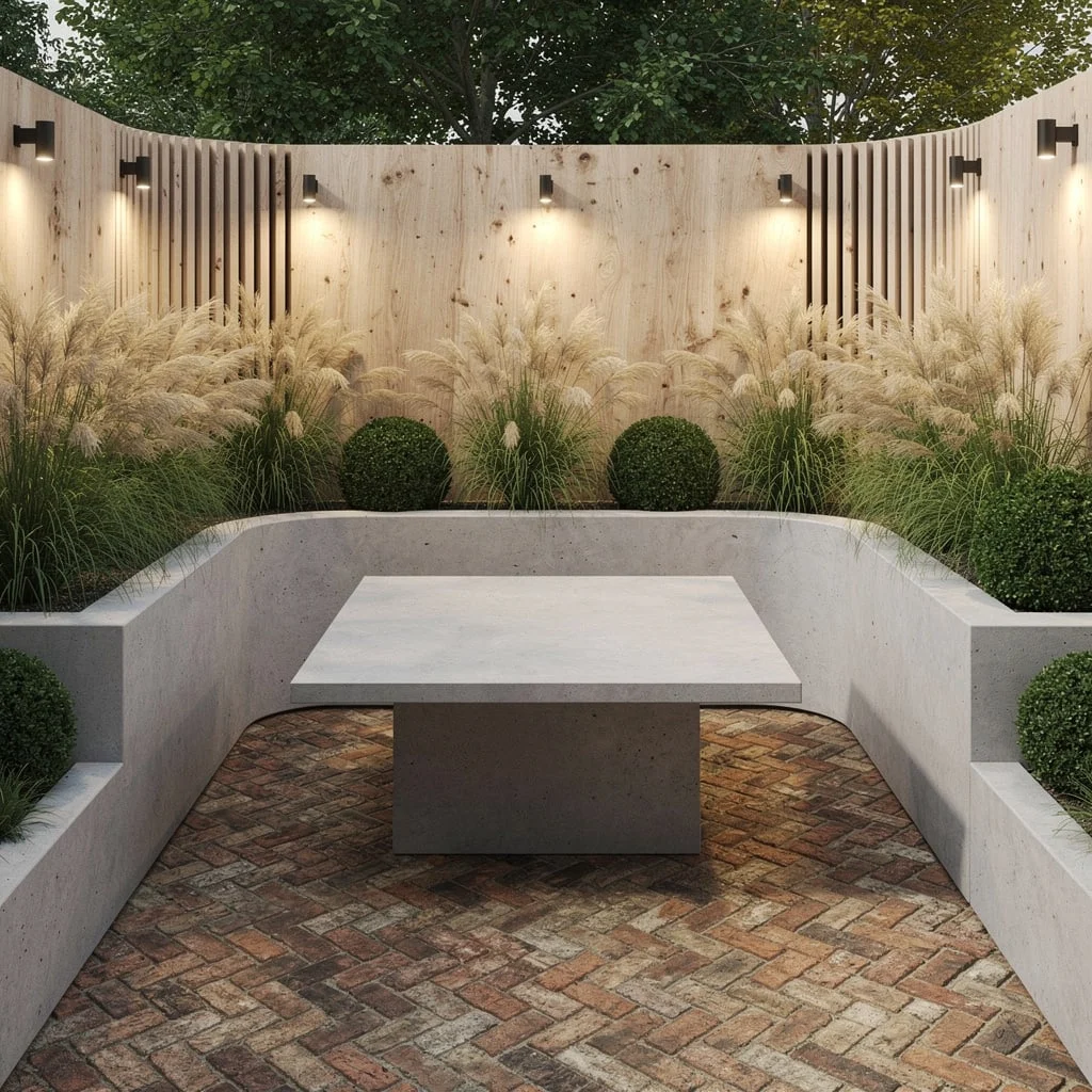 Rock Custom Craftsmanship with Concrete, Brick, and Bleached Wood