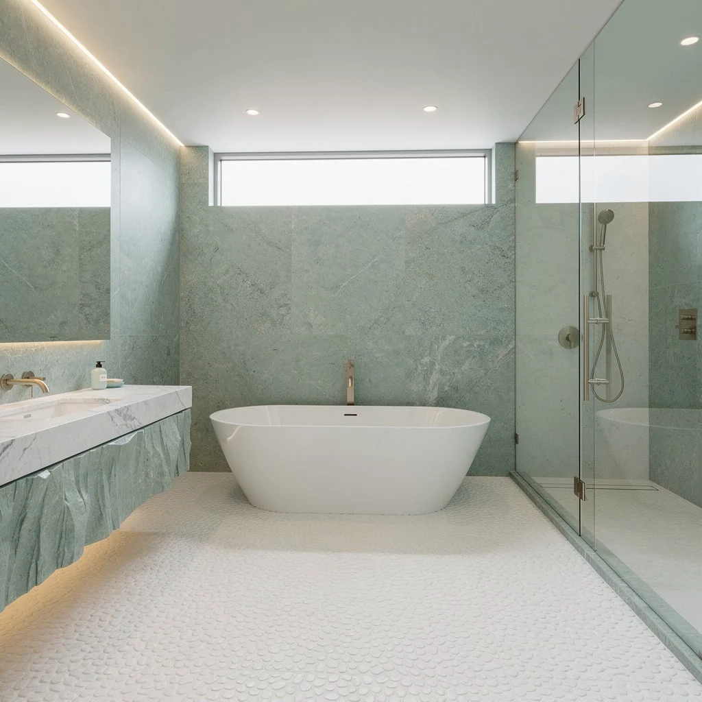 Celadon Chill: Pearl White & Spa Energy