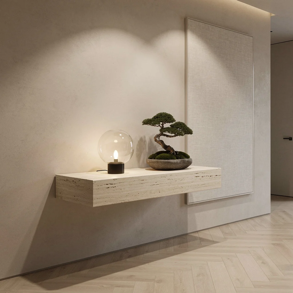 Floating Travertine: Minimalism For People With Actual Taste