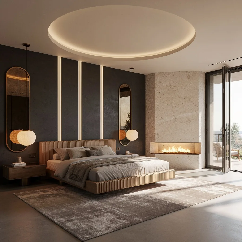 Vertical Rhythm: Panel Lighting & Suspended LED Halos