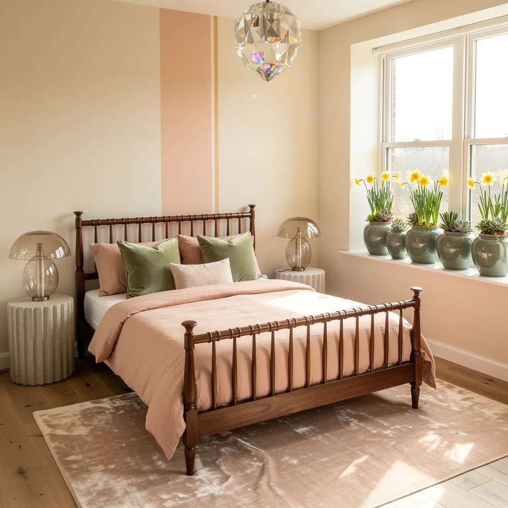 Cream and Peach Stripe—Subtle with a Pop