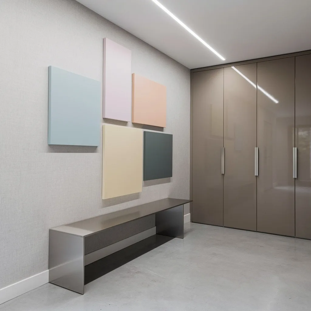 Modern Gallery Moves: Pastel Panels and Stainless Steez