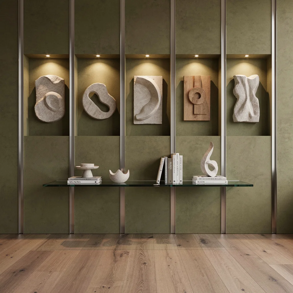 Olive Plaster and Alcove Art: Quiet Power Moves Only