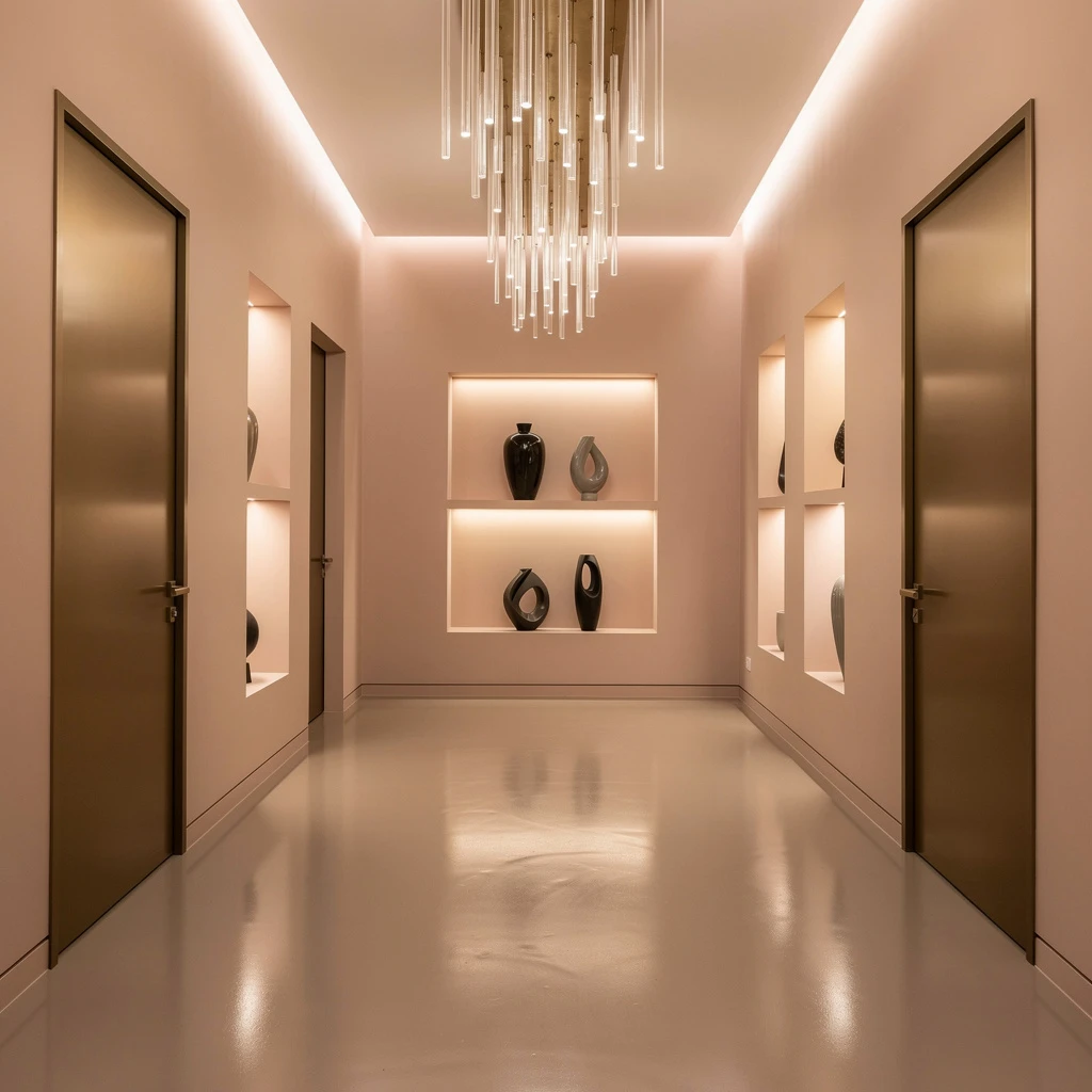 Blush Epoxy and Tubular Rod Chandeliers: The New Soft Glam