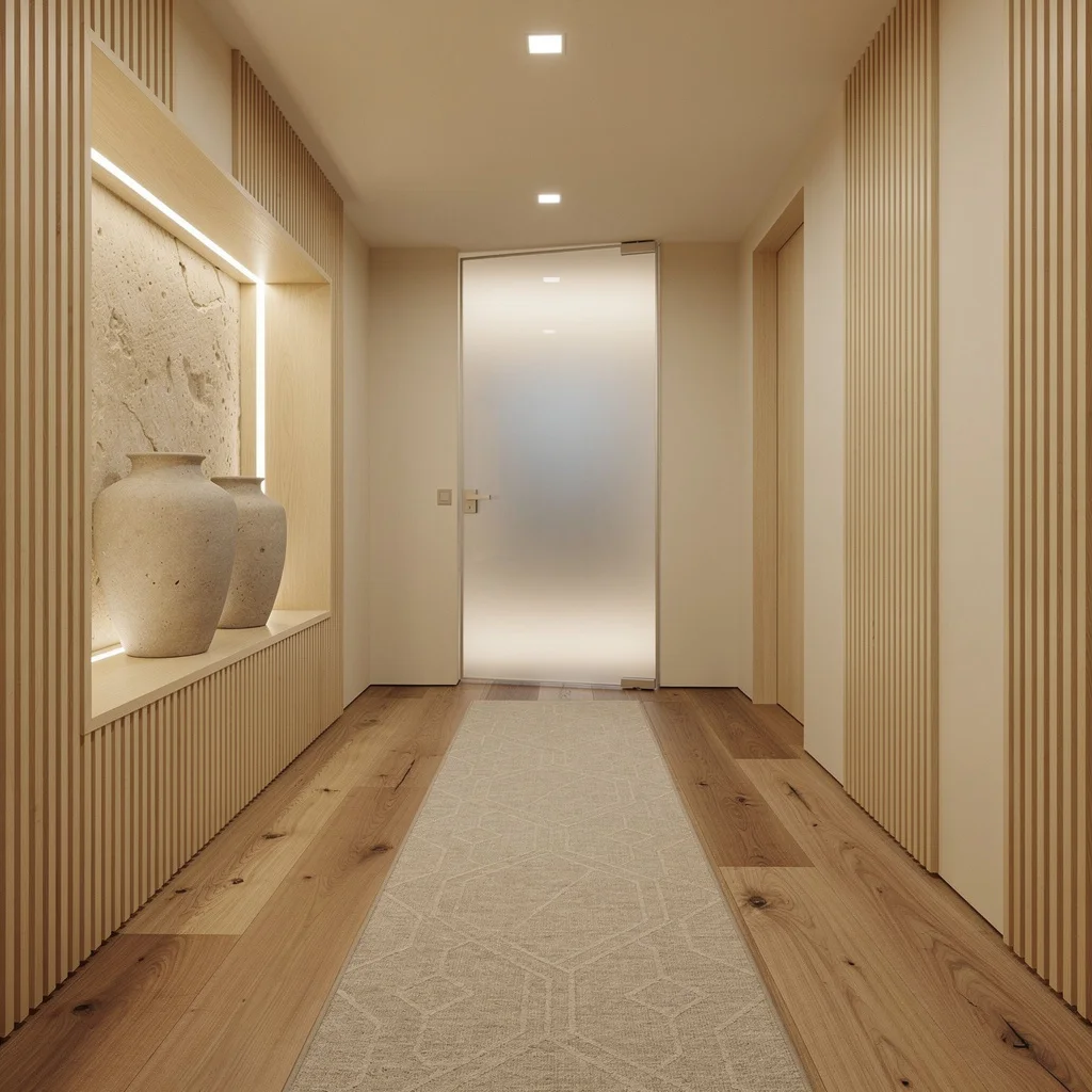 Minimalist Flex: Maple, Birch, and Ribbed Stone Nooks