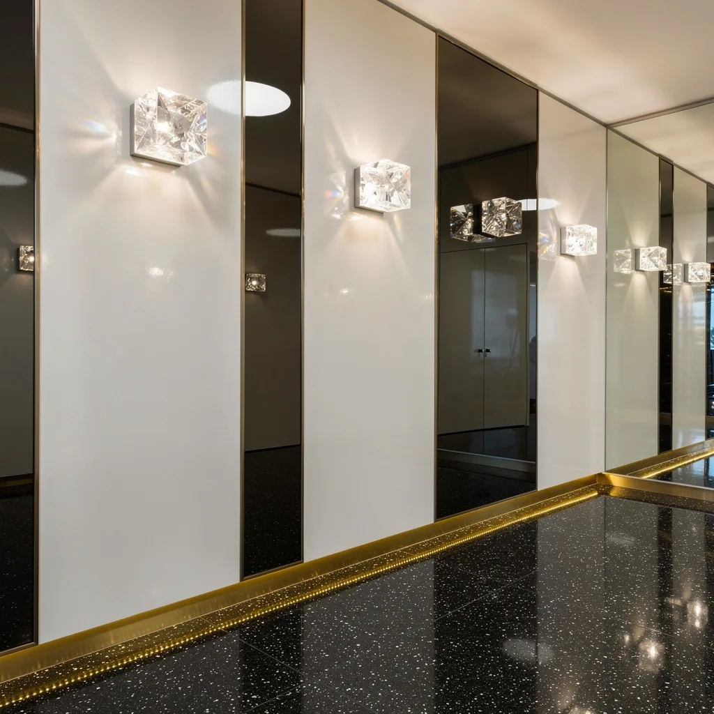 Pearl Lacquer & Crystal: Hallway Bling That’s Not Tacky