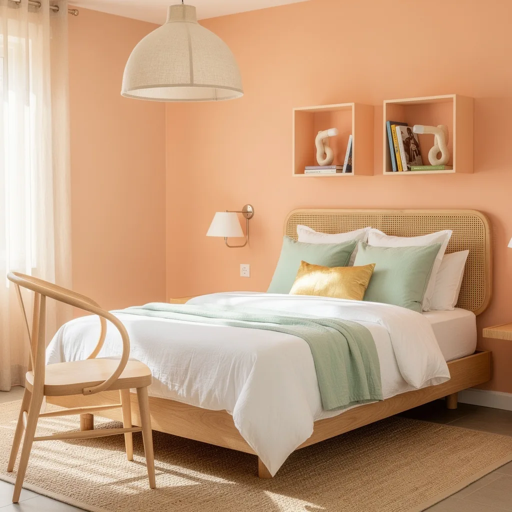 Peach Walls and Rattan: Sweet but Not Toothache-Sweet