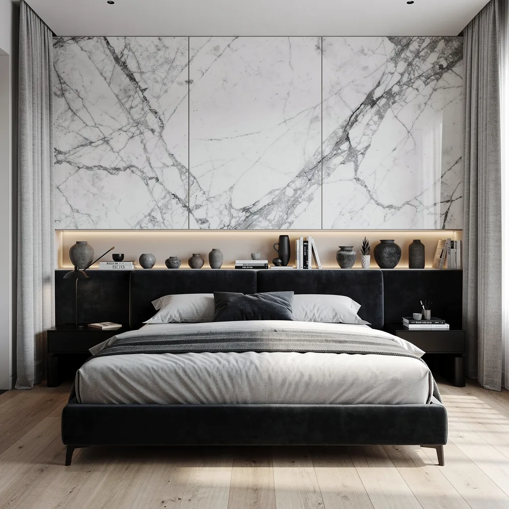 White Marble Slab Wall: Drama Without Going Full Kardashian