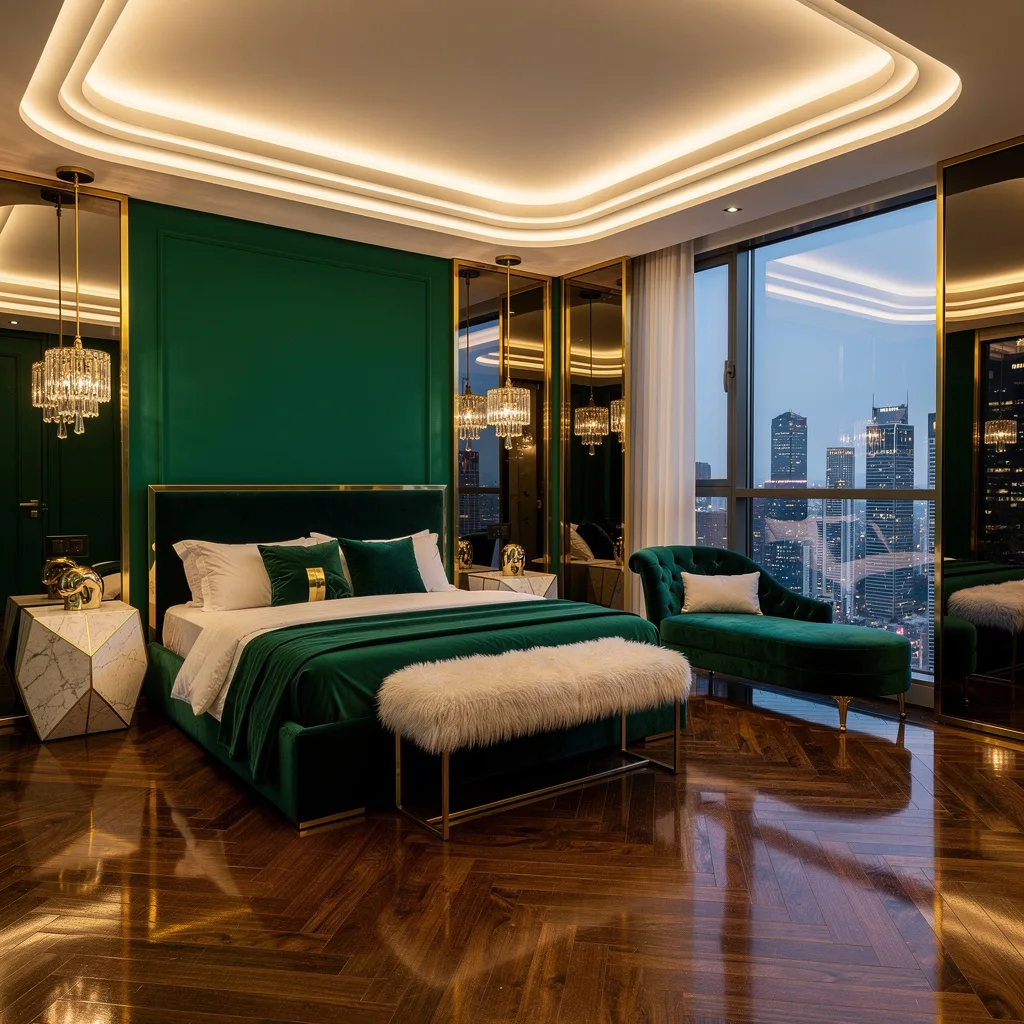 Modern Glam: Green, Gold, and All That Glitters