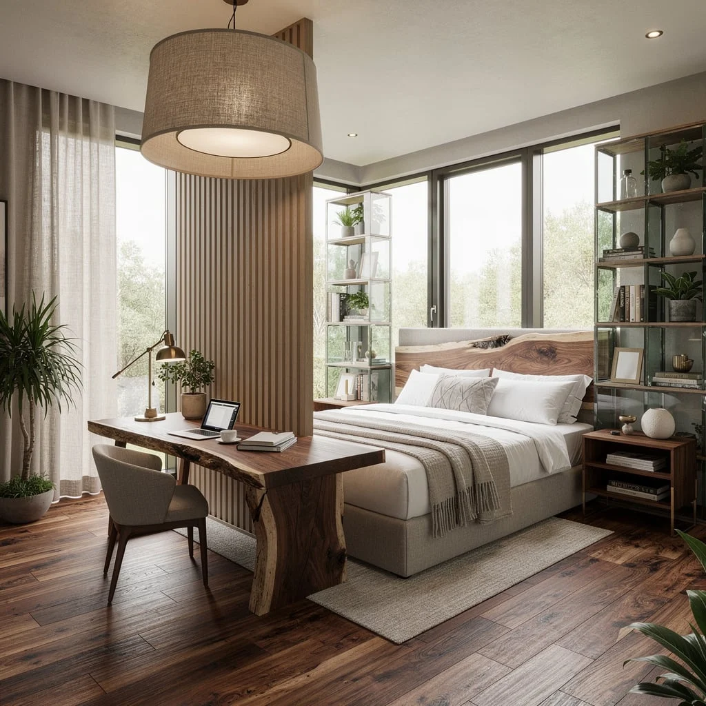 Eco Luxe: Reclaimed Teak, Live Edge Walnut, and Greenery All Over