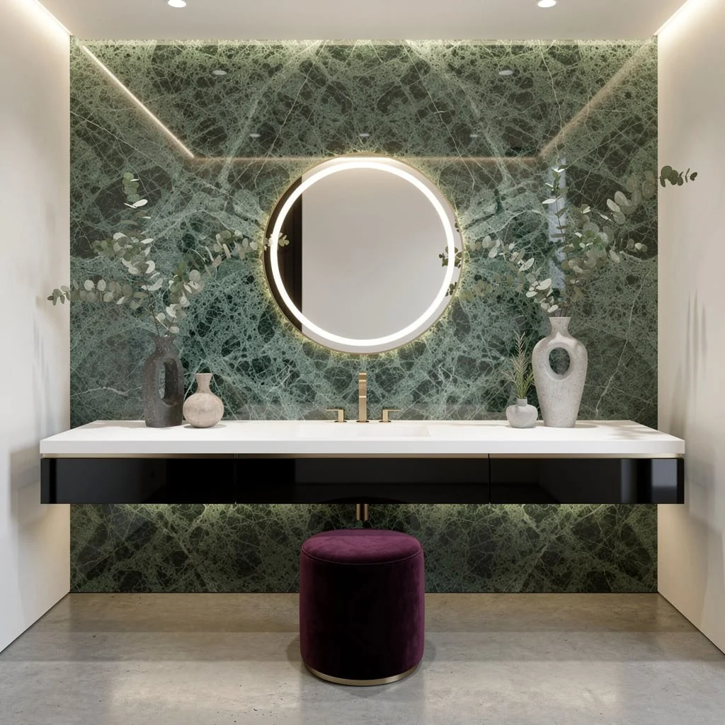 Green Marble Statement: Minimalist Luxe, Maximum Style