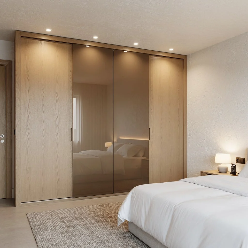 Slide Into Style With Bronzed Mirror Wardrobes