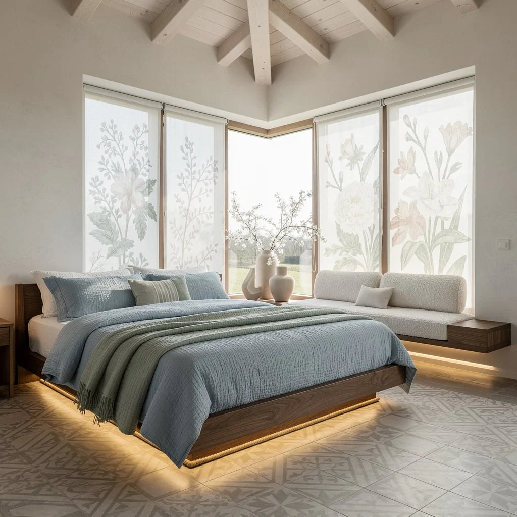 Curated Calm: Encaustic Tiles + Botanical Silk Screens