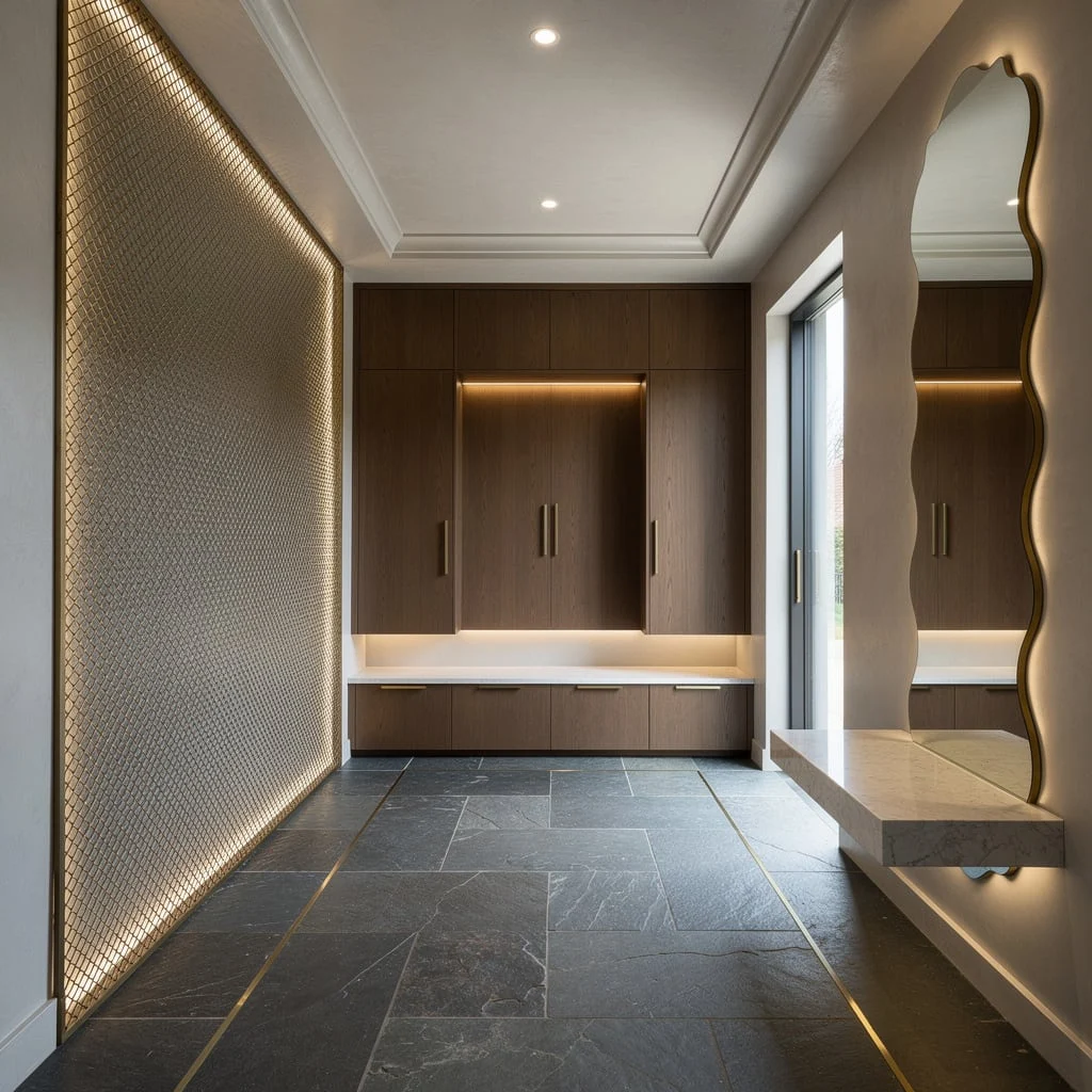 Statement Metals: Brass Inset and Mesh Luxe