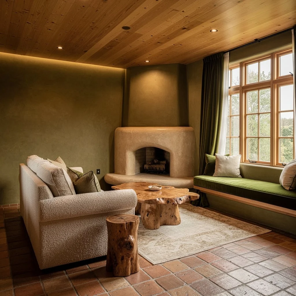 Olive Clay, Maple Ceiling, and Moss Velvet: Earthy Layering Masterclass