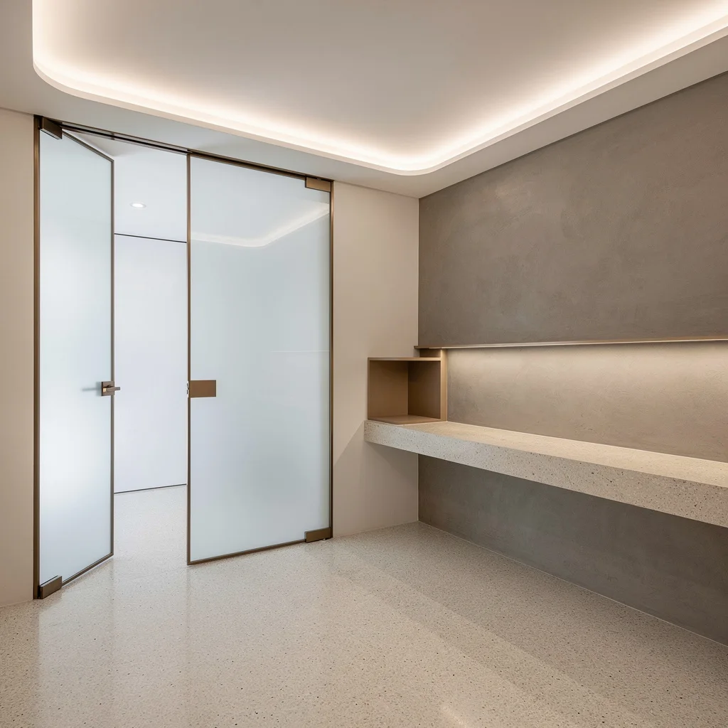 Entryway Transparency: Glass Pivot Doors for the Bold