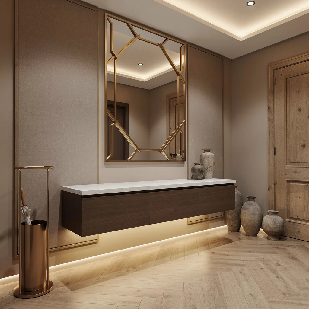 Get Luxe With a Floating Console (And LED Glow)