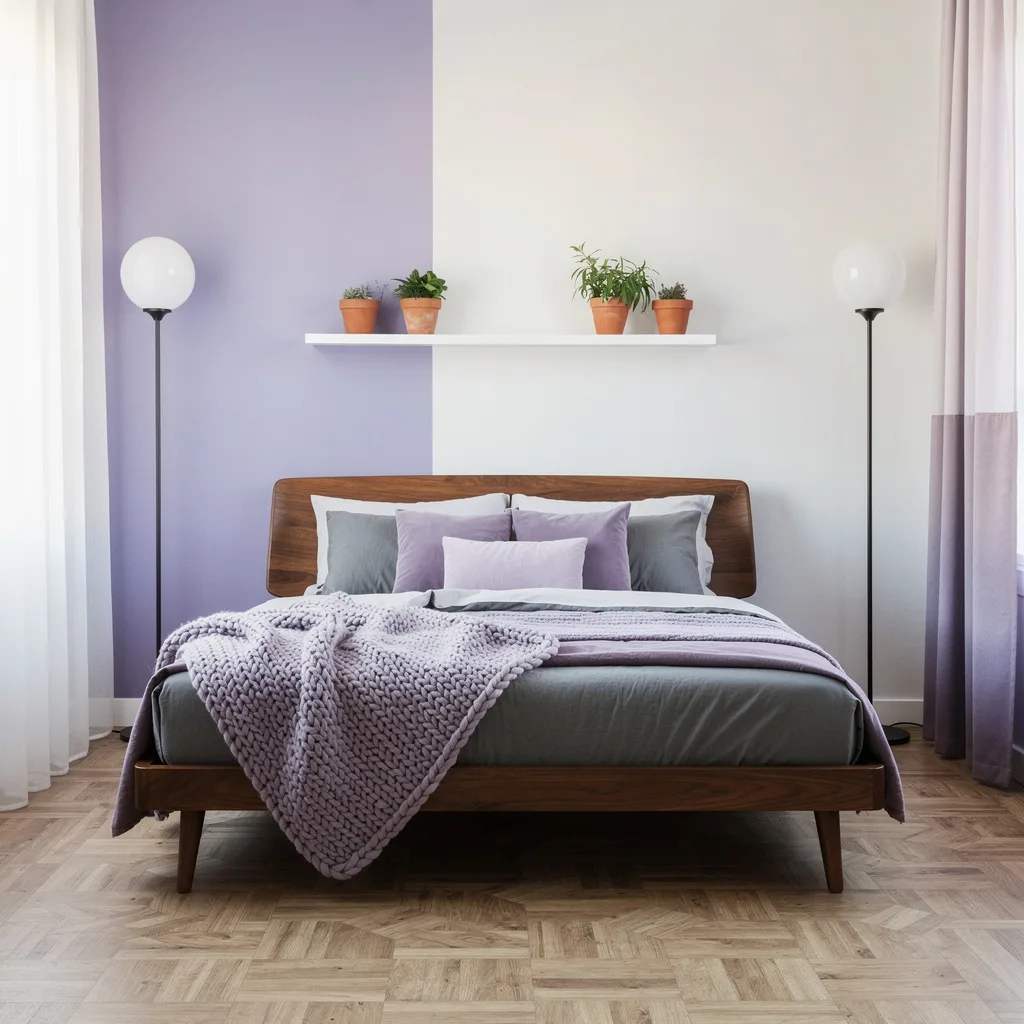 Lavender Color-Block and Globe Lamps: Zen Without the Spend