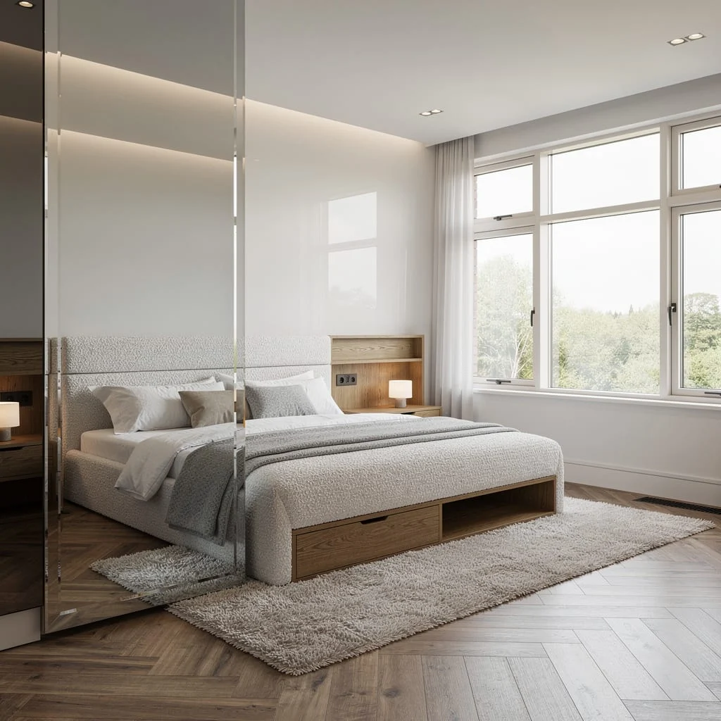 Go Big and Bare With a Frameless Floor Mirror