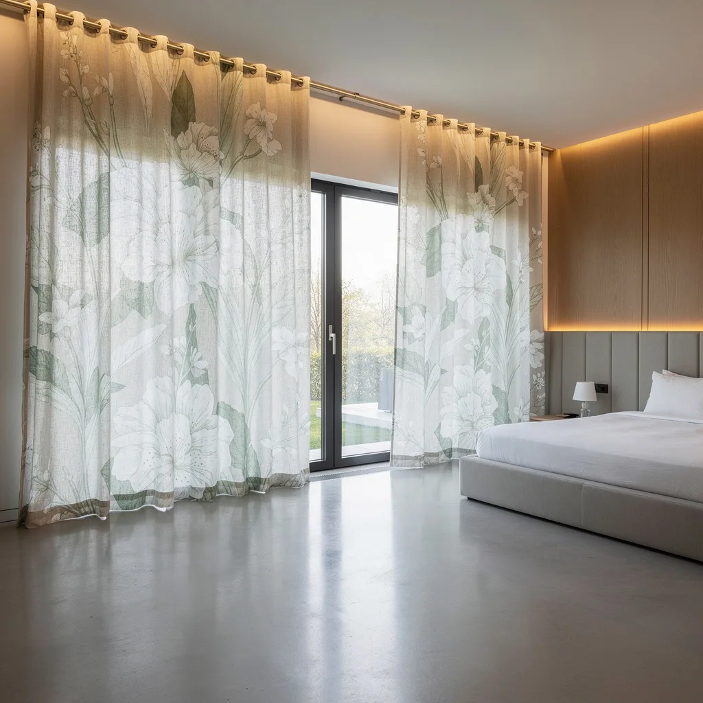 Hand-Painted Botanical Linen: Statement Curtains for Grown-Ups