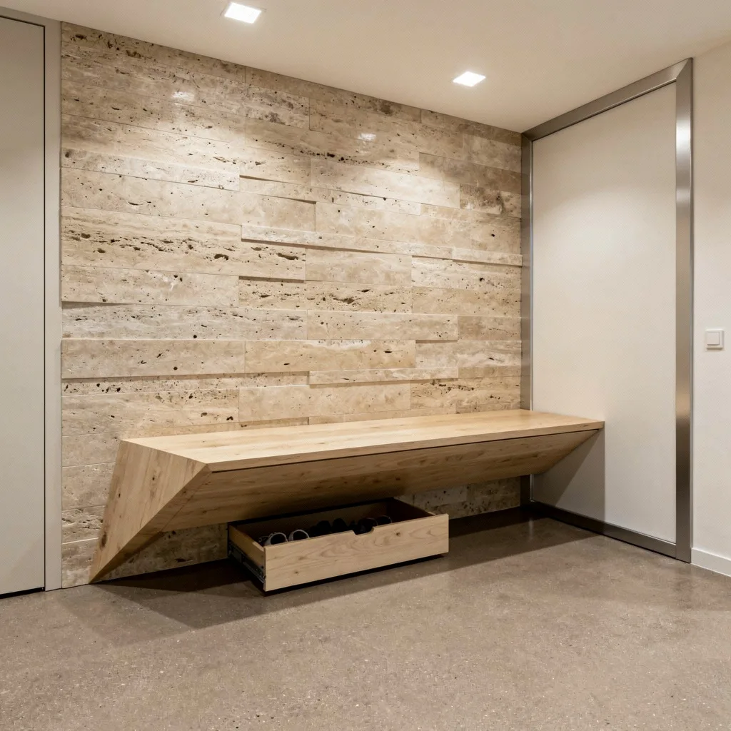 Staggered Travertine Tiles Mean No More Boring Walls