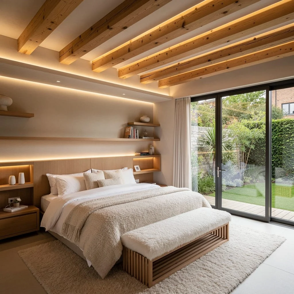 Floating Timber Beam Ceilings: Chill, But Make It Luxe