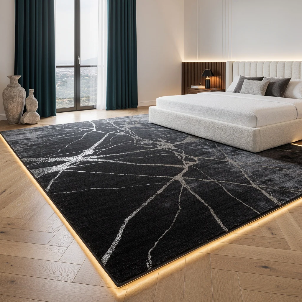 Charcoal Velvet Rugs: Let the Drama Begin