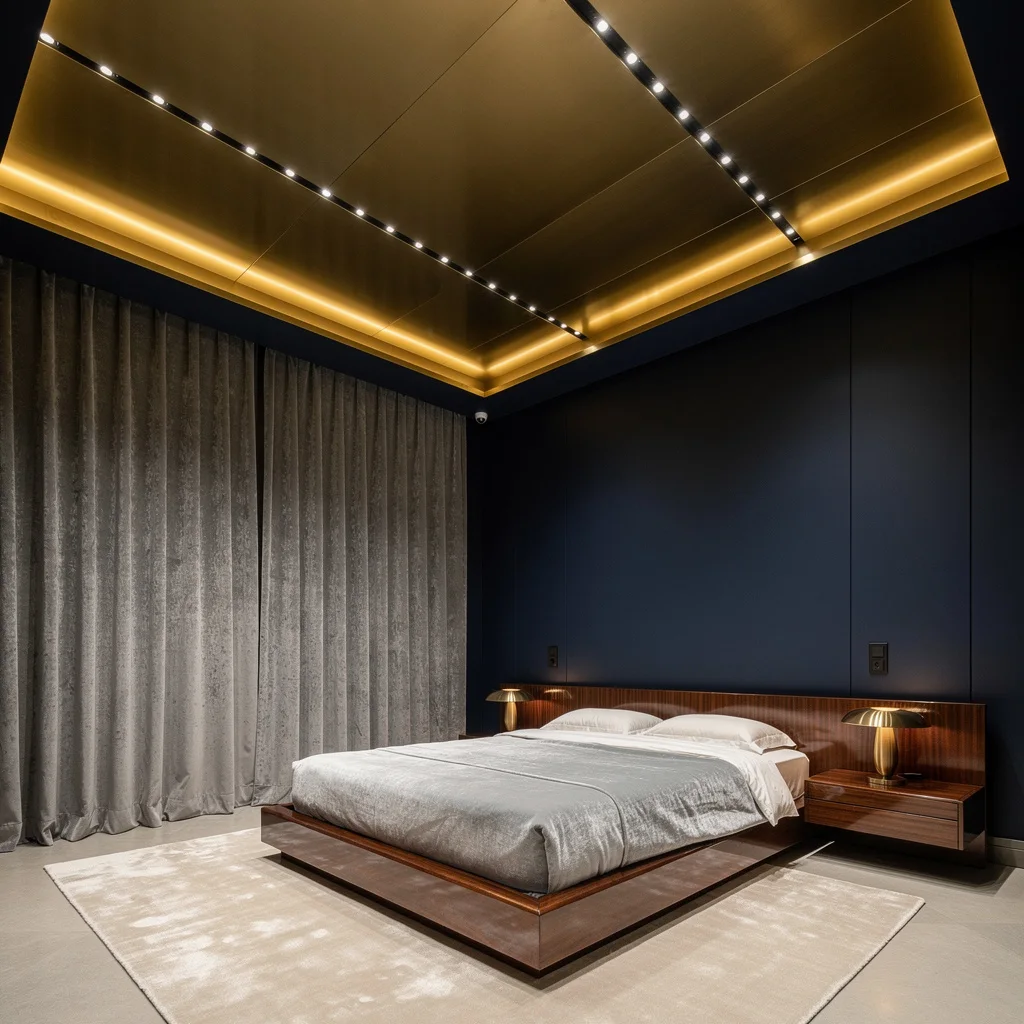 Brushed Brass Ceilings: Let the Ceiling Do the Flexing