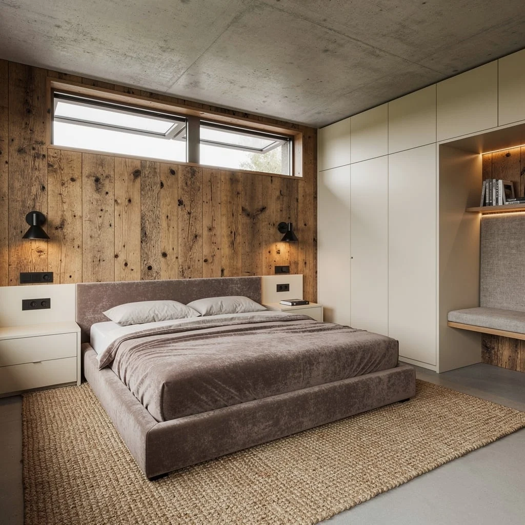 Organic Zen: Reclaimed Timber, Concrete Ceilings, and Jute Rugs