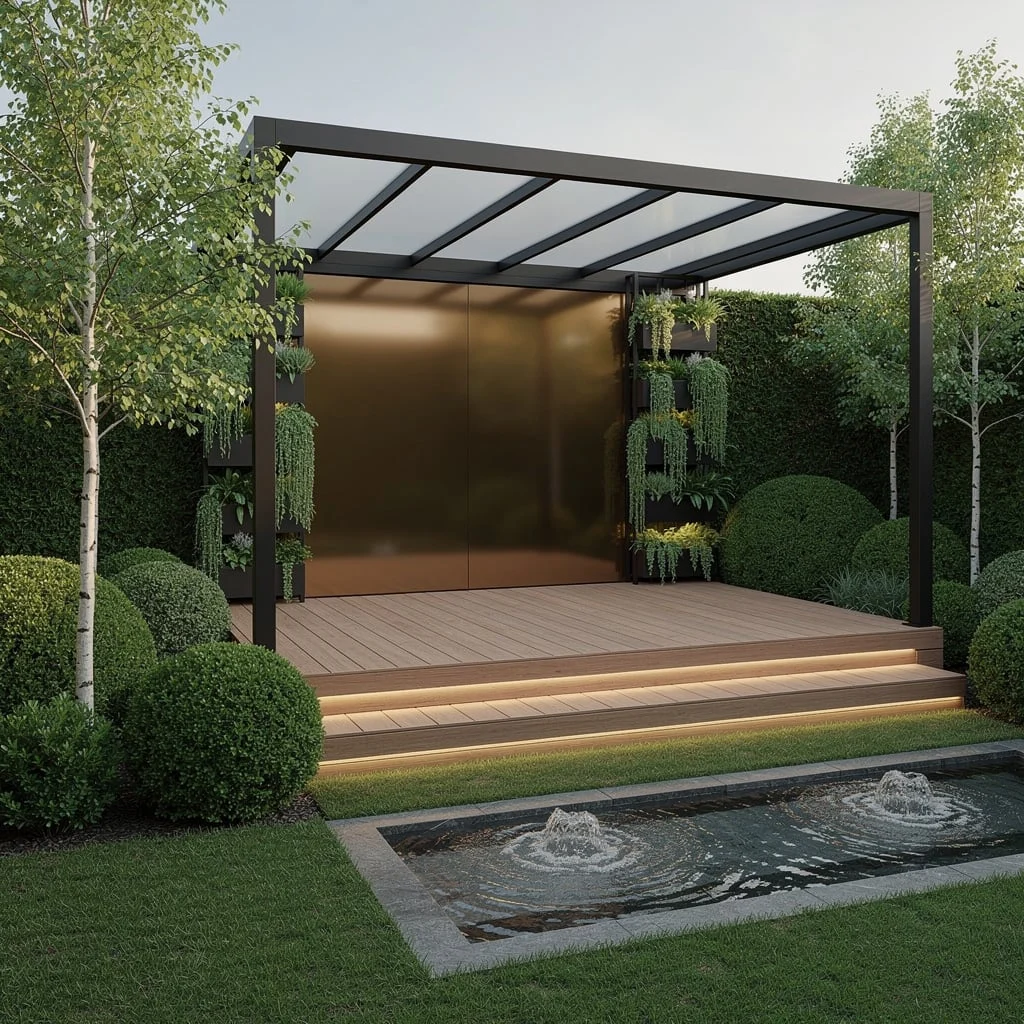 Trick the Eye: Create Space with Mirrors, Boxwoods, and Designer Decking