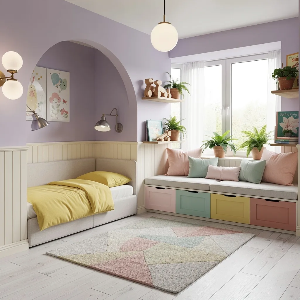 Lilac Walls and Wainscoting—Stop Playing It Safe, Go Pastel Royalty