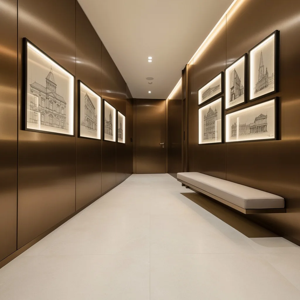 Metallic Mood: Brushed Bronze and Dramatic Backlighting