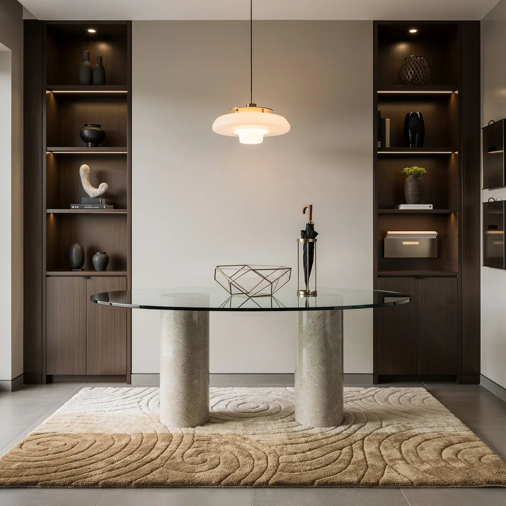 Get Glassy: Elliptical Consoles & Show-Off Shelves