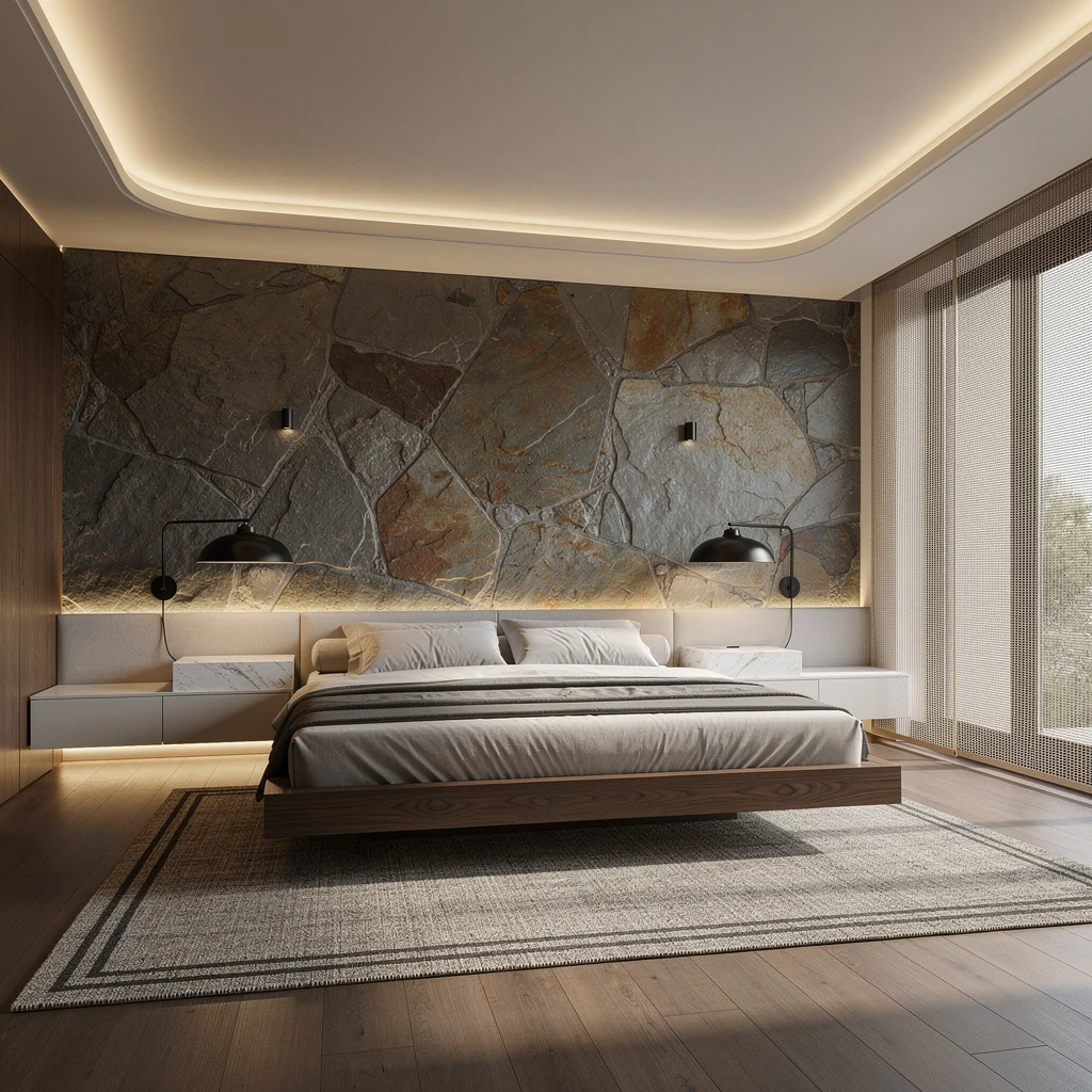 Seamless Vibes: Perimeter LEDs & Minimalist Swing Lamps