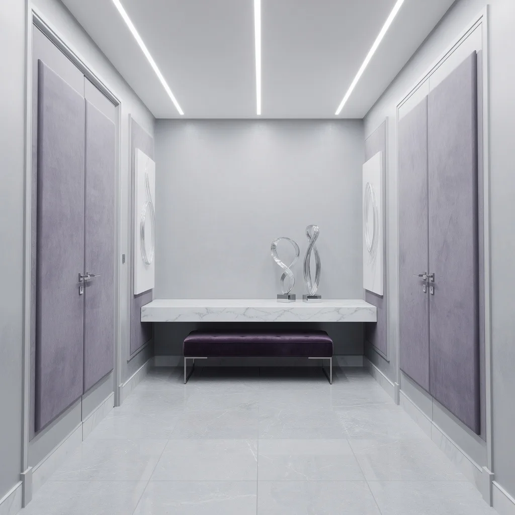 Ice Gray & Soft Violet: Futurist With Feelings