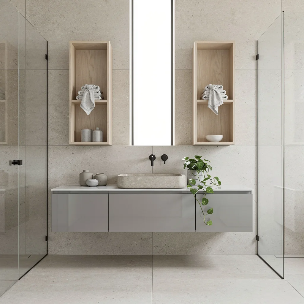 Keep It Floating—High Gloss Grey and Ash Niche