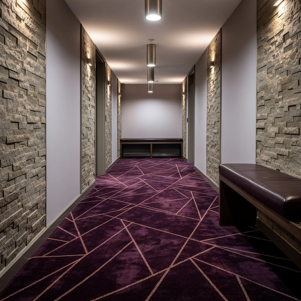 Aubergine Attitude: Jewel-Toned Carpets and Rose Gold—Drama That Works