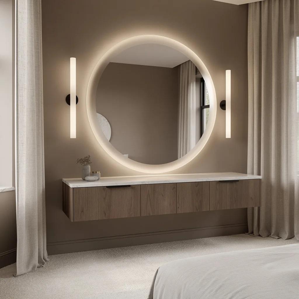 Glow Up With a Frosted Rim Round Vanity Mirror