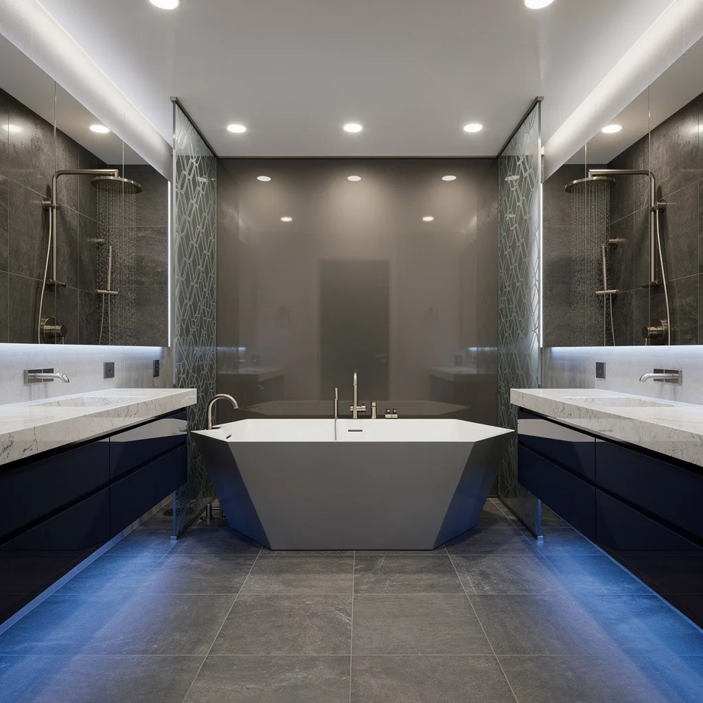 Urban Drama: Charcoal, Blue & Gloss Perfection