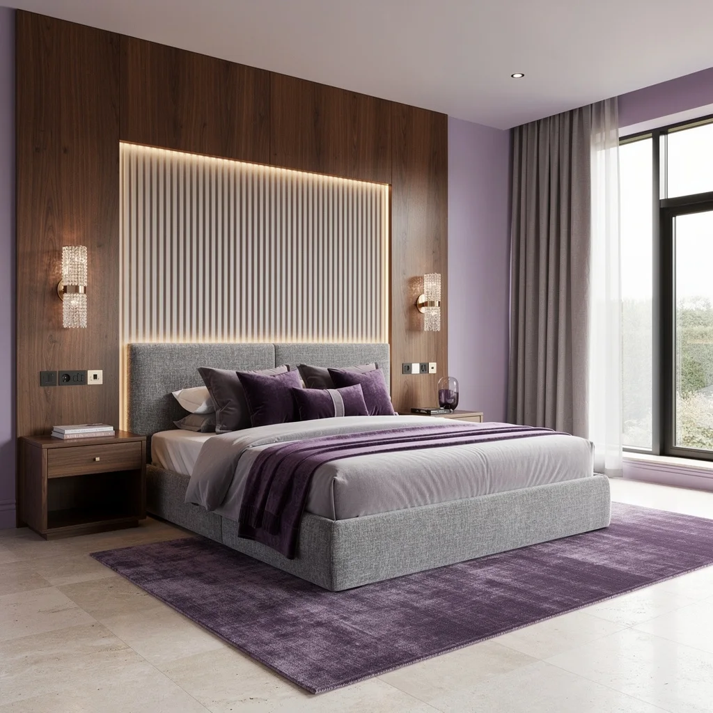 Refined Mahogany and Lavender: Grown-Up Girly, No Fluff